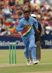 Javagal Srinath celebrating