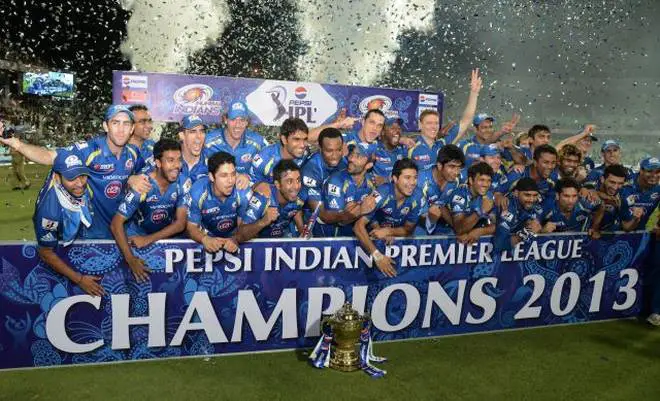 IPL 2013 champions, Mumbai Indians | Image Source: BCCI 