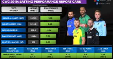 World Cup 2019 Batting Performance Report Card