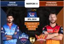 IPL 2020 Match 11 DC vs SRH predicted 11, preview, and top players