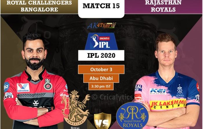 IPL 2020 Match 15 RCB vs RR predicted 11, preview, and top key players