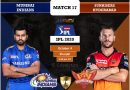 IPL 2020 Match 17 MI vs SRH predicted 11, preview, and top players