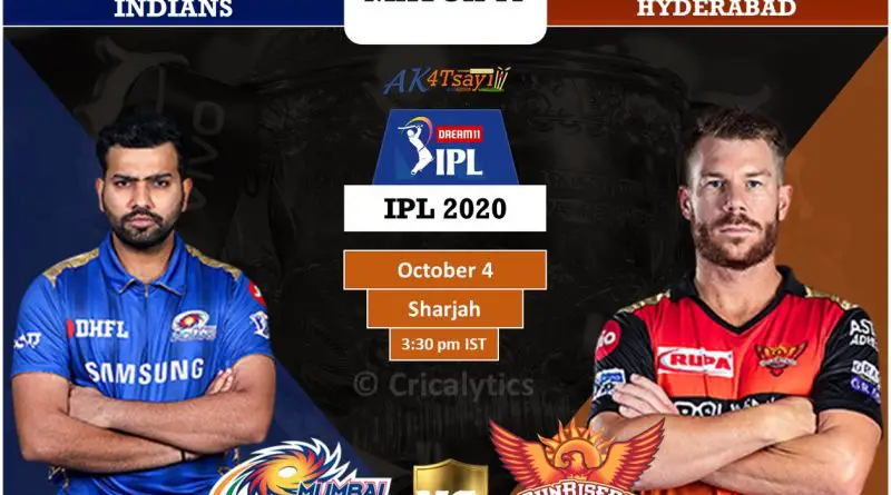 IPL 2020 Match 17 MI vs SRH predicted 11, preview, and top players
