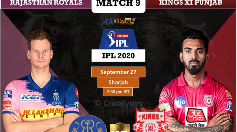 IPL 2020 Match 9 RR vs KXIP predicted 11, preview, and key players