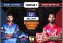 IPL 2020 UAE Match 2 DC vs KXIP Predicted 11