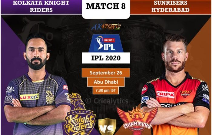 IPL 2020 UAE Match 8 KKR vs SRH predicted 11 and preview