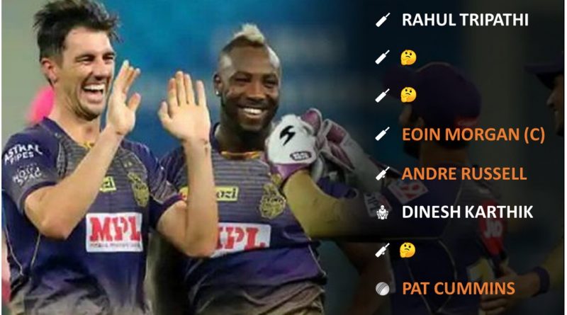 IPL 2021 ideal playing 11 for Kolkata Knight Riders, KKR