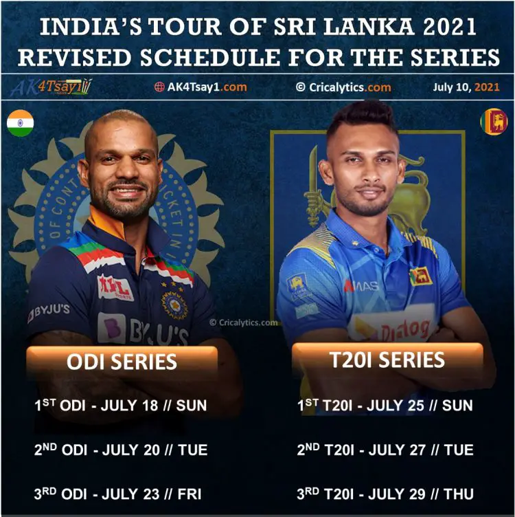 india vs sri lanka tour schedule