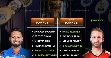 IPL 2021 UAE Match 33 DC vs SRH predicted playing 11 for both teams