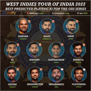 india vs west indies wi 2022 odi series best predicted playing 11