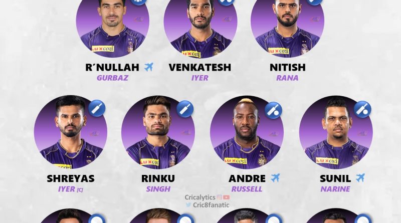 ipl 2023 predicted playing 11 kolkata knight riders kkr