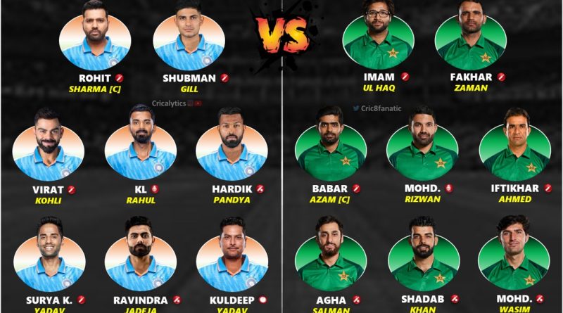 asia cup 2023 india vs pakistan strongest playing 11 both teams