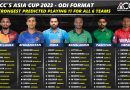 asia cup 2023 all six teams strongest playing 11
