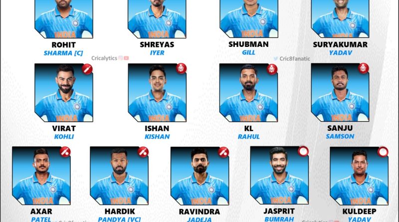 india vs australia confirmed odi series squad players list 2023