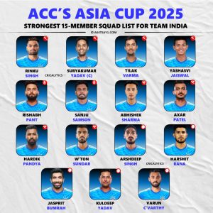 Asia Cup 2025 Strongest Squad and Players List for Team India