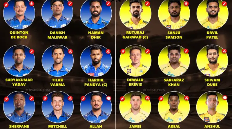 IPL 2026 MI vs CSK Match 33 Best Playing 11 Team Preview