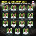 India vs Sri Lanka 2026 Best Predicted WTC Test Series Squad List India vs Sri Lanka 2026 Best Predicted WTC Test Series Squad List